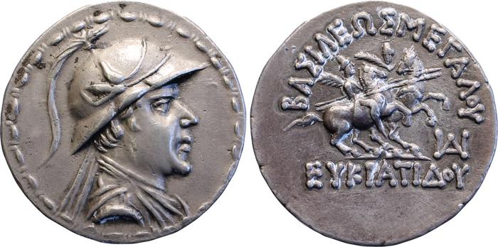 аверс Bactrian and Indo-Greek Coinage Eucratides I 6.13
