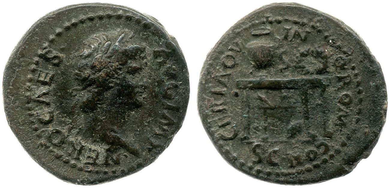 RIC I (second edition) Nero 247, аверс, bm