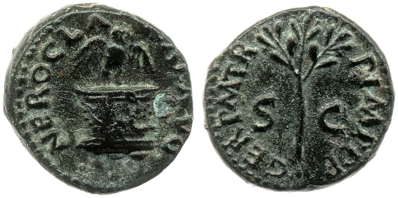 RIC I (second edition) Nero 258, аверс, bm