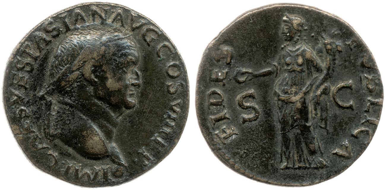 RIC II, Part 1 (second edition) Vespasian 1210, аверс, bm