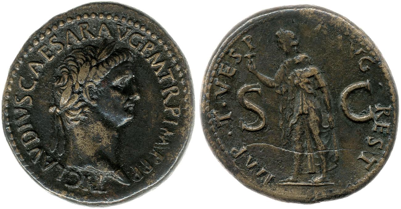 RIC II, Part 1 (second edition) Titus 472, аверс, bm