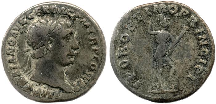 RIC II Trajan 202, реверс, bm