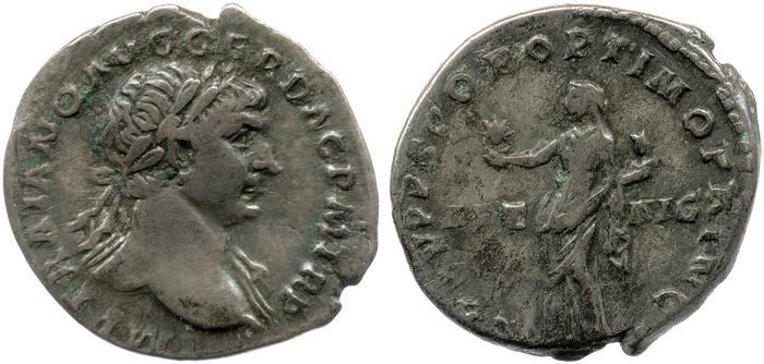 RIC II Trajan 91, реверс, bm