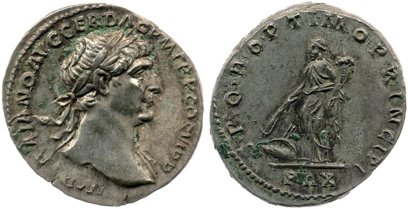RIC II Trajan 260, аверс, bm