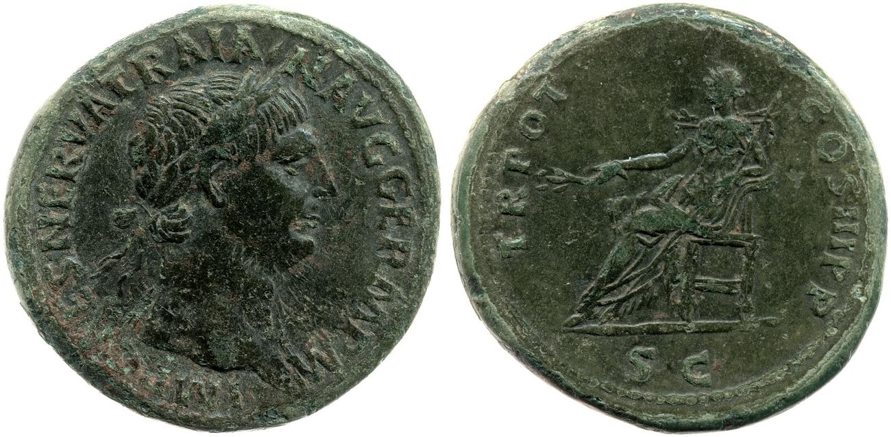 RIC II Trajan 413, аверс, bm