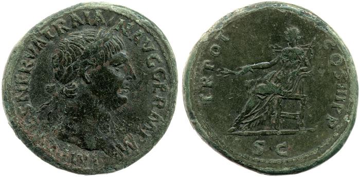 RIC II Trajan 413, реверс, bm