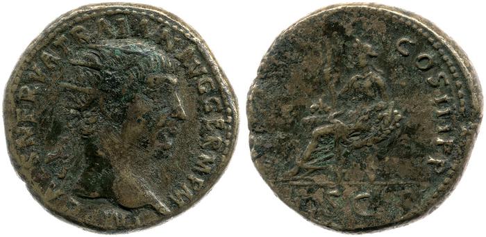 RIC II Trajan 411, реверс, bm