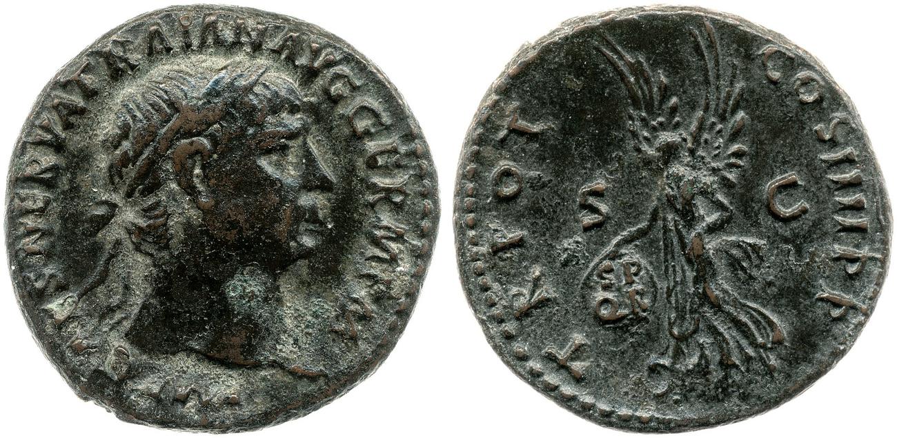 RIC II Trajan 434, аверс, bm