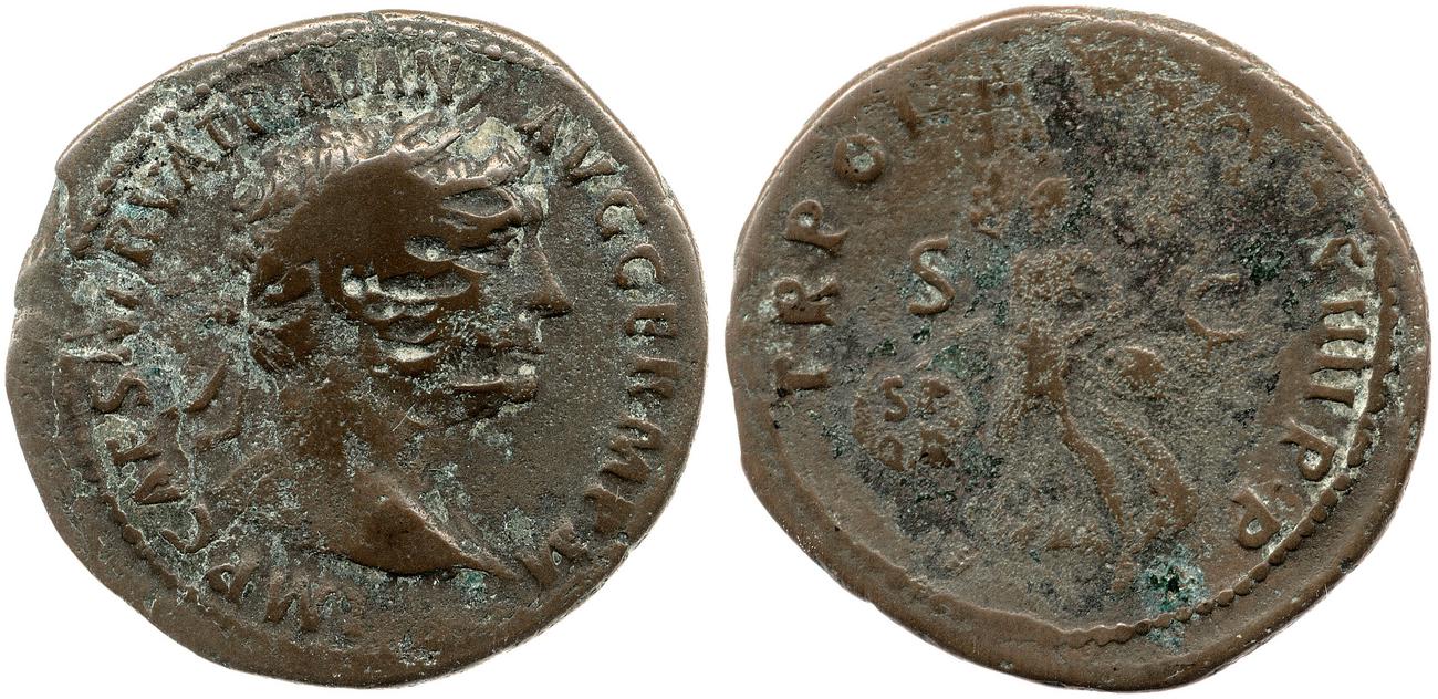 RIC II Trajan 435, аверс, bm