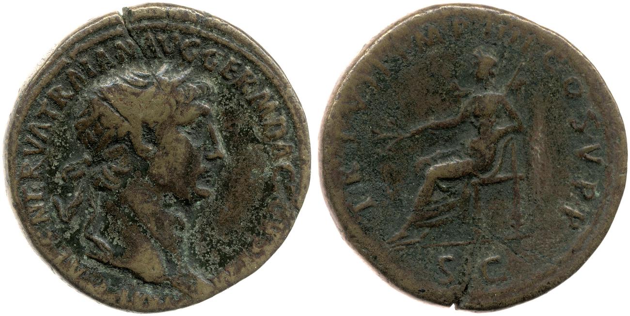 RIC II Trajan 455, аверс, bm
