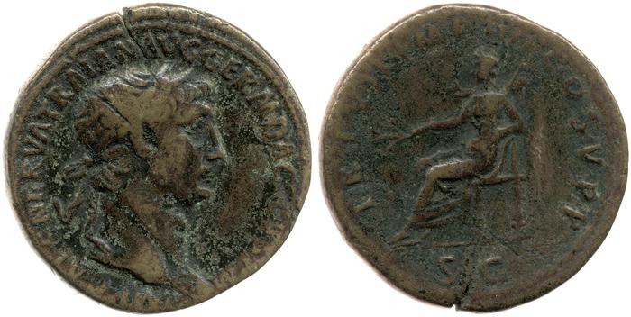 RIC II Trajan 455, реверс, bm