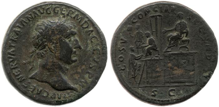RIC II Trajan 450, реверс, bm