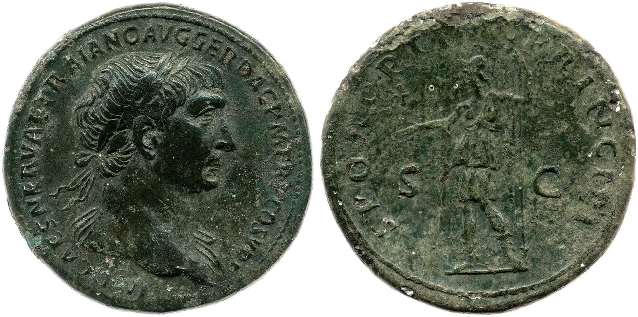 RIC II Trajan 483, аверс, bm