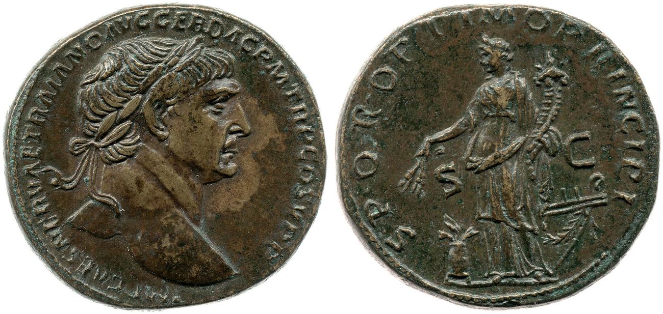 RIC II Trajan 492, аверс, bm