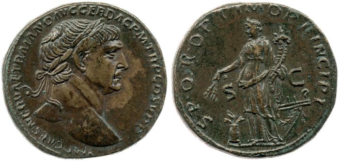 RIC II Trajan 492, реверс, bm