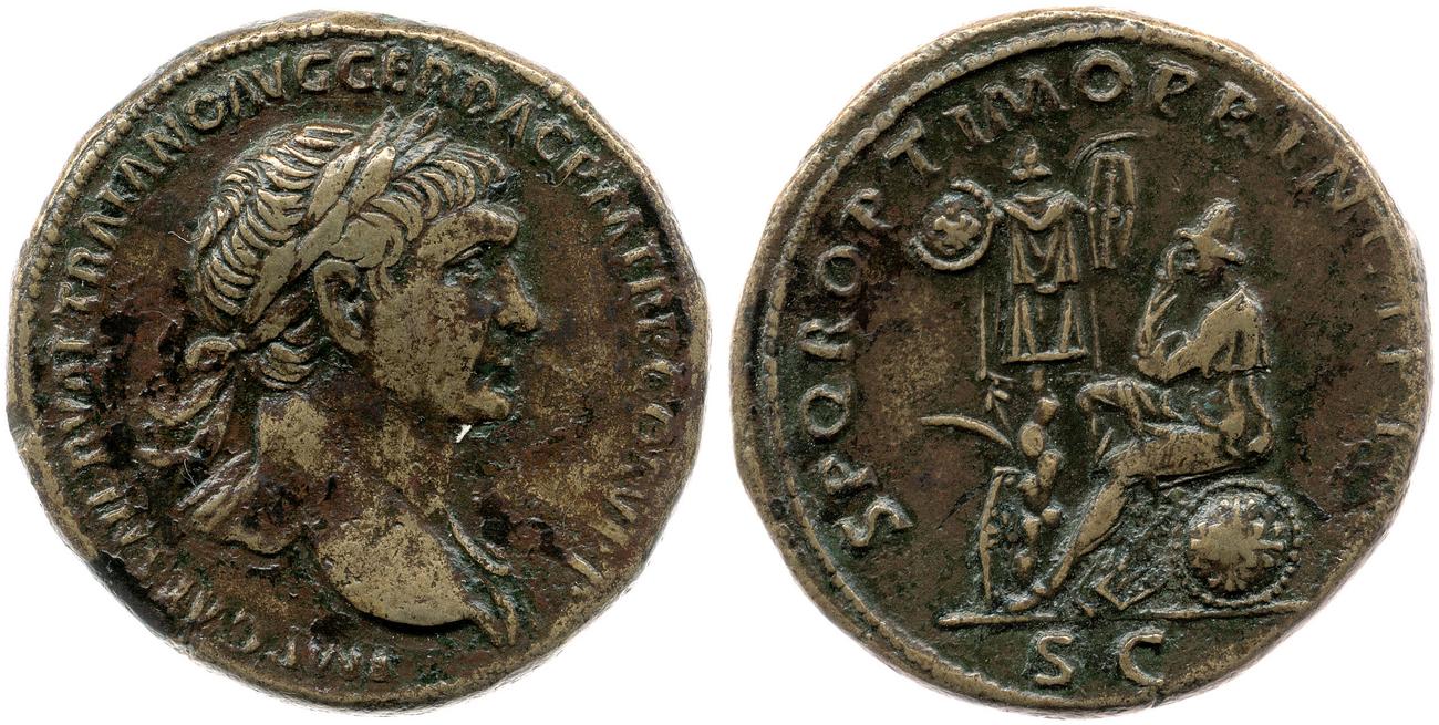 RIC II Trajan 564, аверс, bm