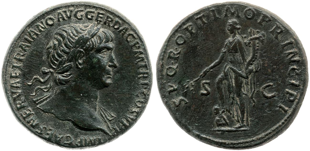 RIC II Trajan 503, аверс, bm