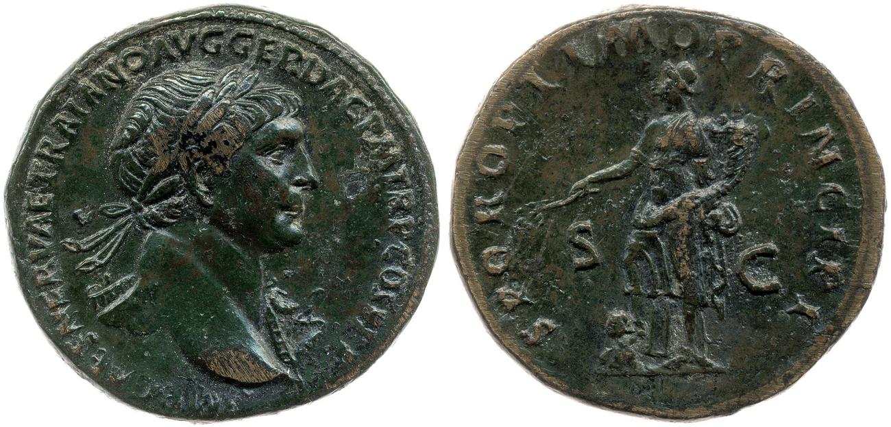 RIC II Trajan 503, аверс, bm
