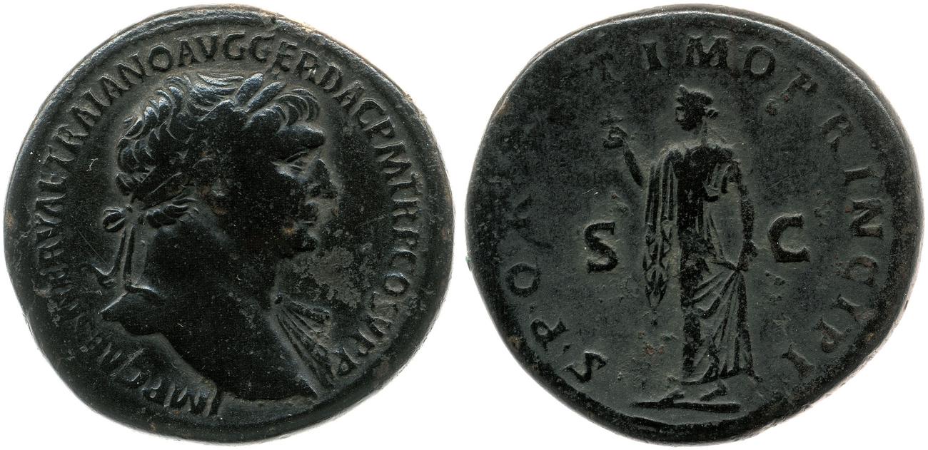 RIC II Trajan 519, аверс, bm