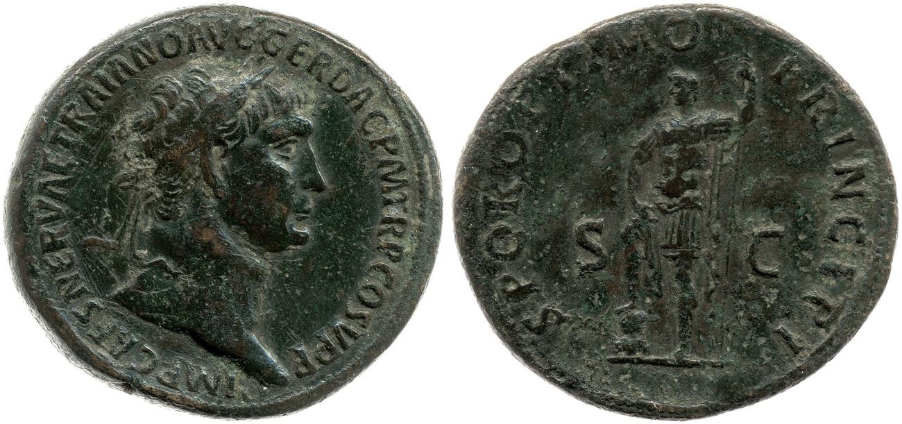 RIC II Trajan 547, аверс, bm