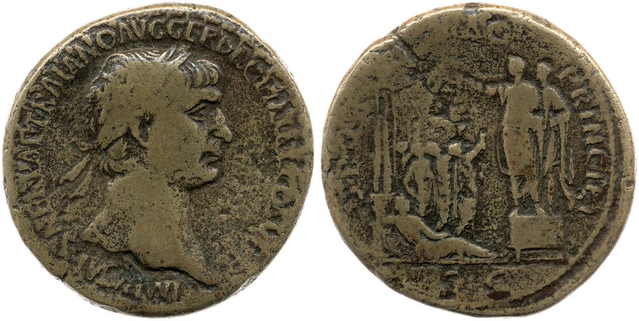 RIC II Trajan 553, аверс, bm