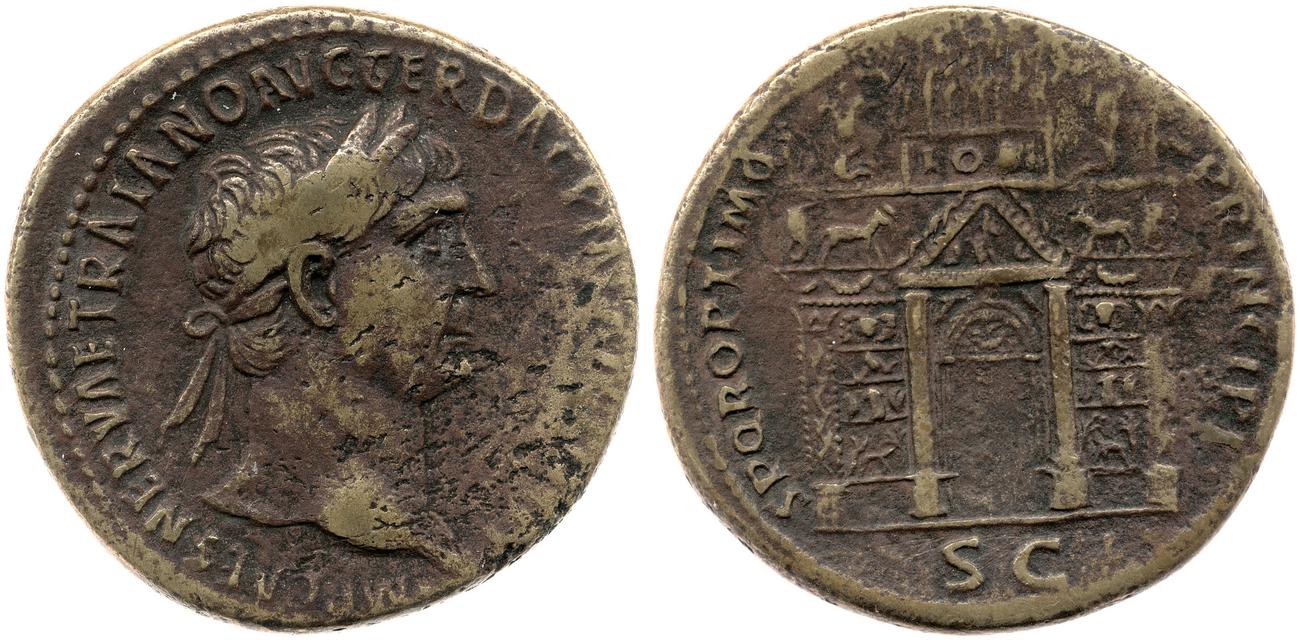 RIC II Trajan 572, аверс, bm