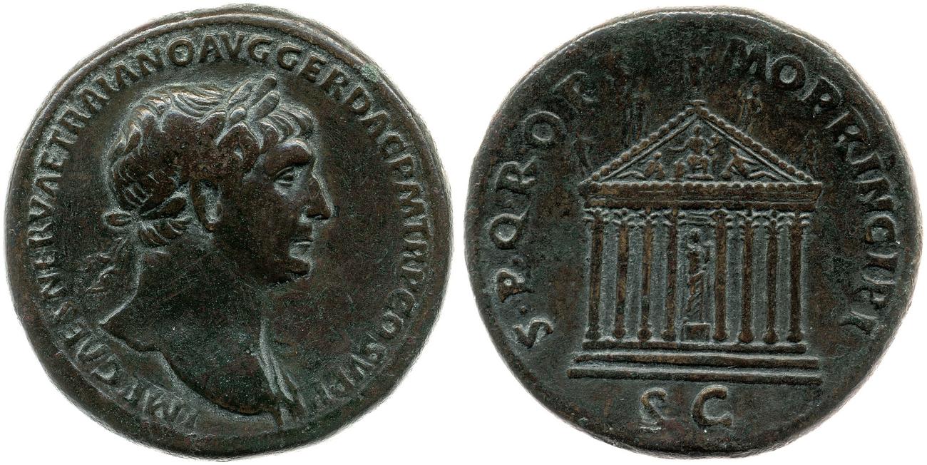 RIC II Trajan 575, аверс, bm