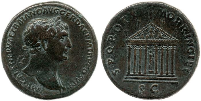 RIC II Trajan 575, реверс, bm