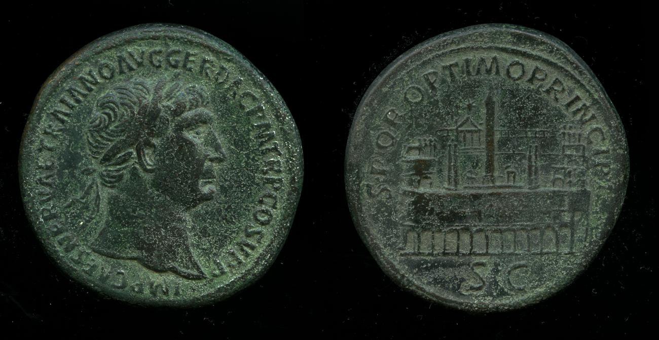 RIC II Trajan 571, аверс, bm