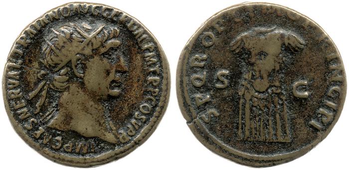 RIC II Trajan 582, реверс, bm