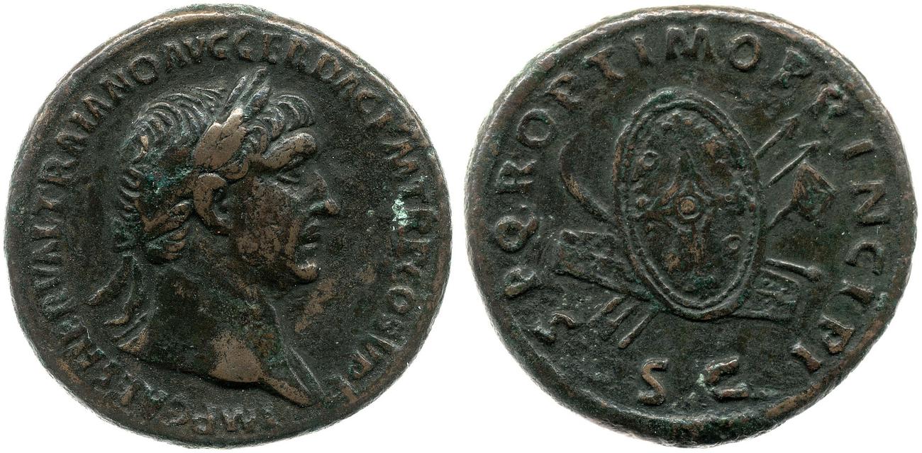 RIC II Trajan 584, аверс, bm