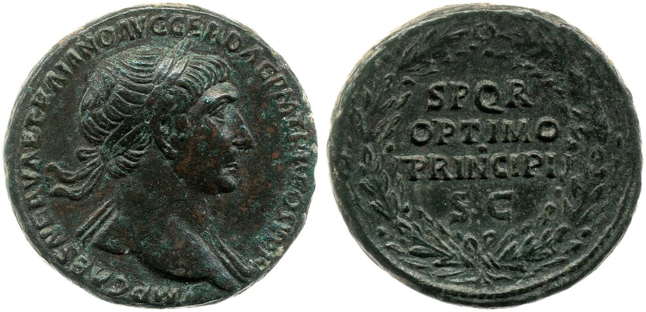 аверс RIC II Trajan 476