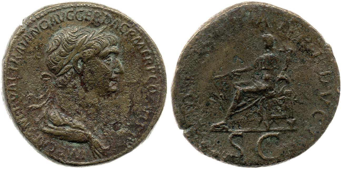 RIC II Trajan 627, аверс, bm
