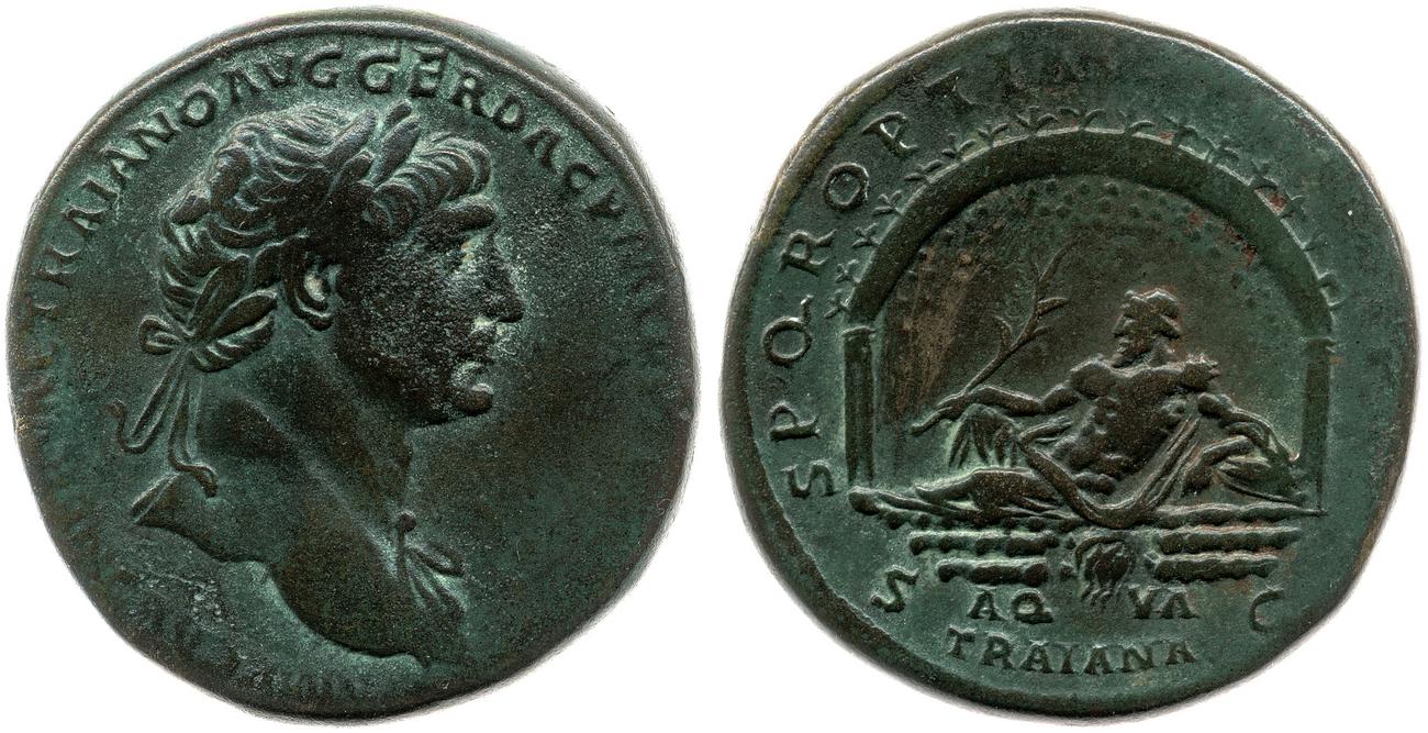 RIC II Trajan 607, аверс, bm