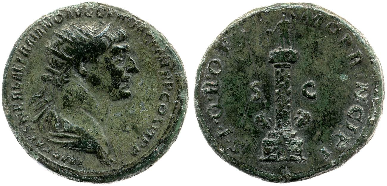 RIC II Trajan 603, аверс, bm