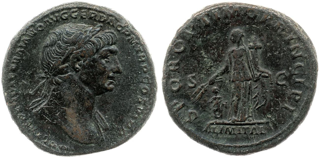 RIC II Trajan 604, аверс, bm