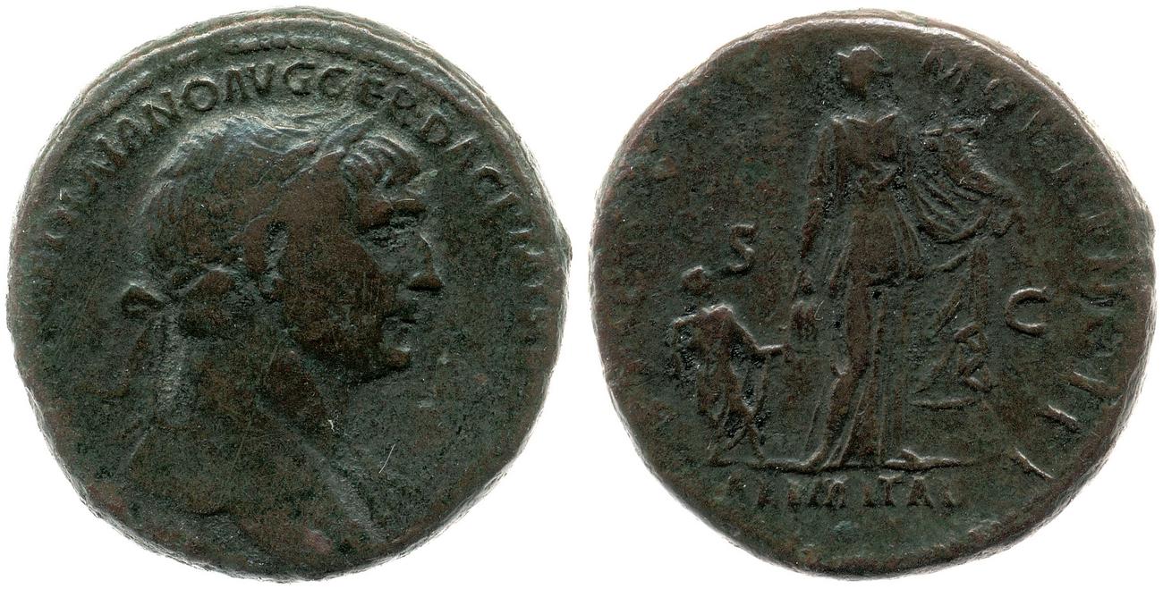 RIC II Trajan 604, аверс, bm