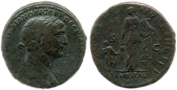 RIC II Trajan 604, реверс, bm