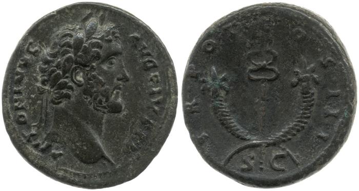 RIC III Antoninus Pius 705A, реверс, bm