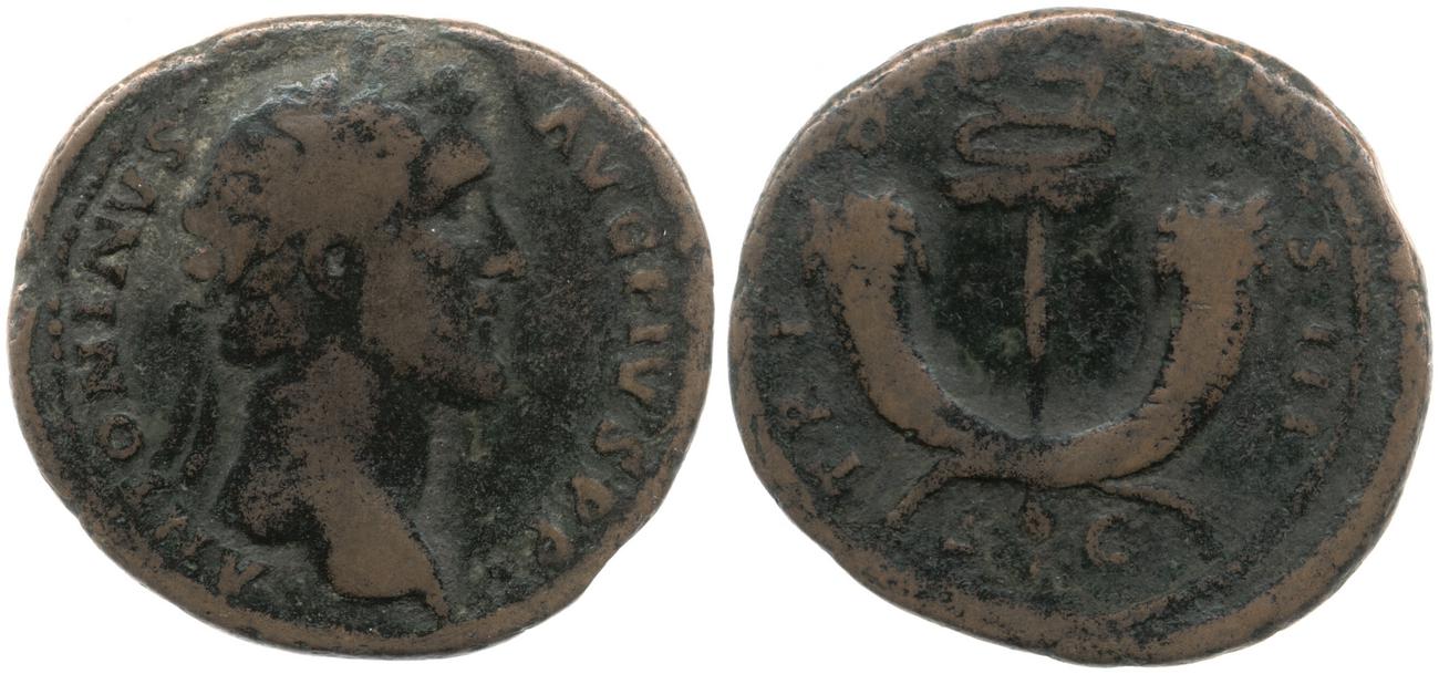 RIC III Antoninus Pius 705A, аверс, bm