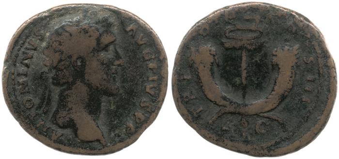 RIC III Antoninus Pius 705A, реверс, bm