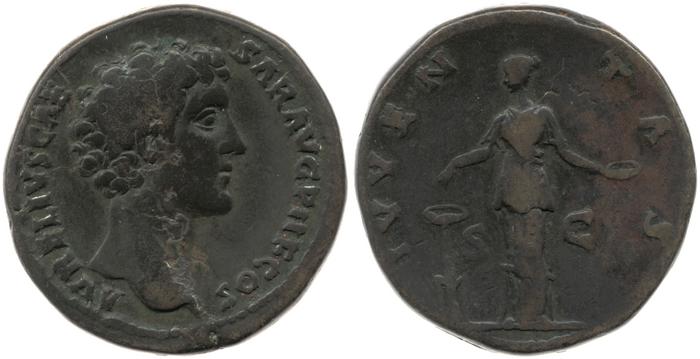 RIC III Antoninus Pius 1232A, реверс, bm