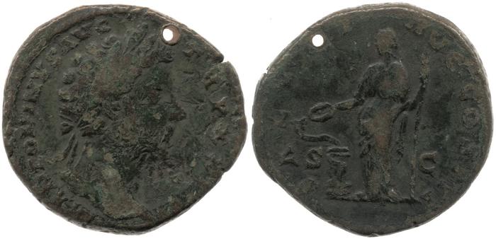 RIC III Marcus Aurelius 979, реверс, bm