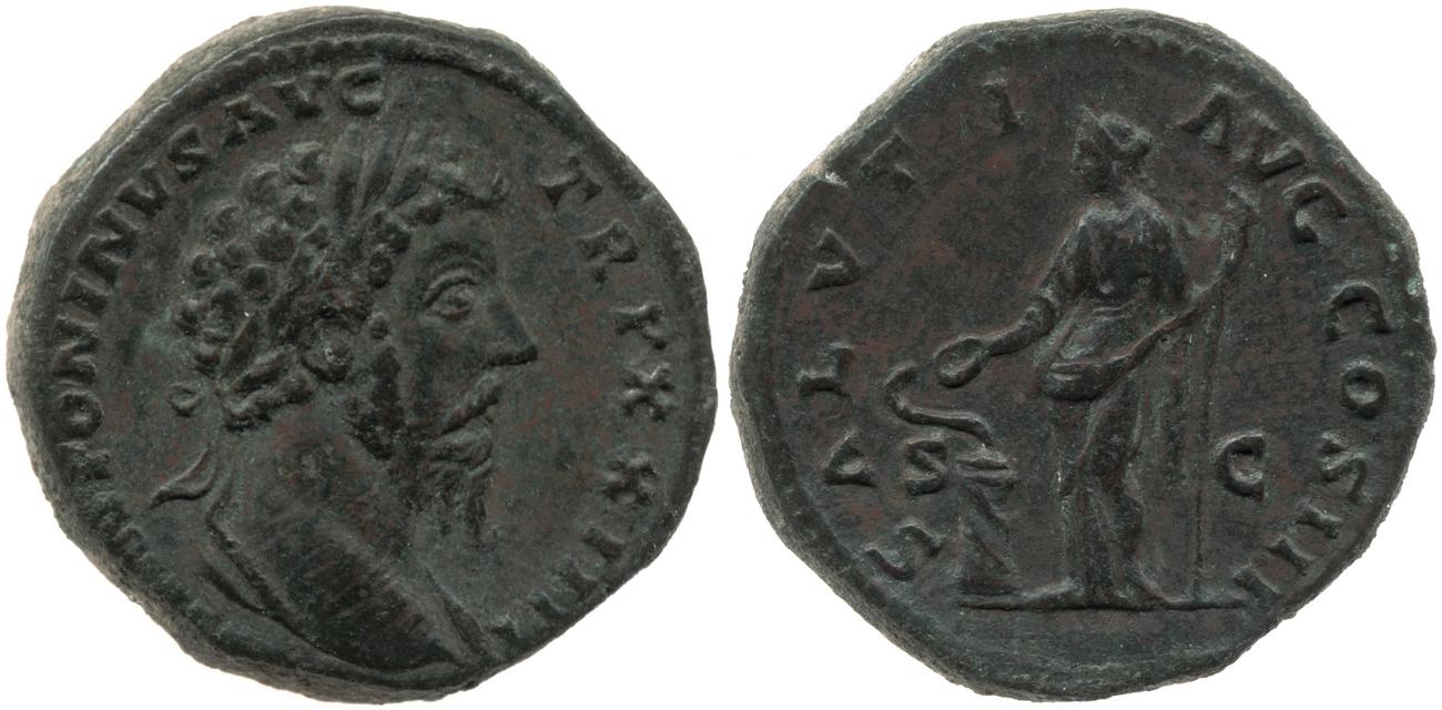 RIC III Marcus Aurelius 981, аверс, bm