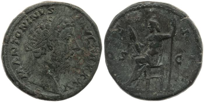 RIC III Marcus Aurelius 989, реверс, bm