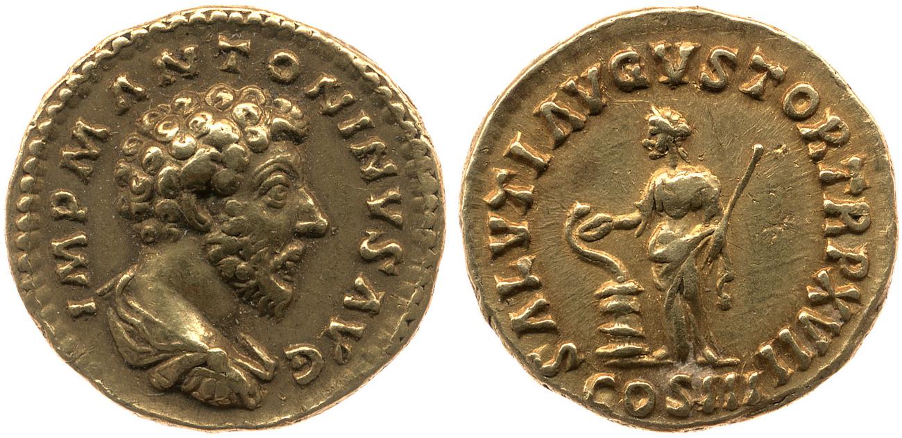 RIC III Marcus Aurelius 77, аверс, bm