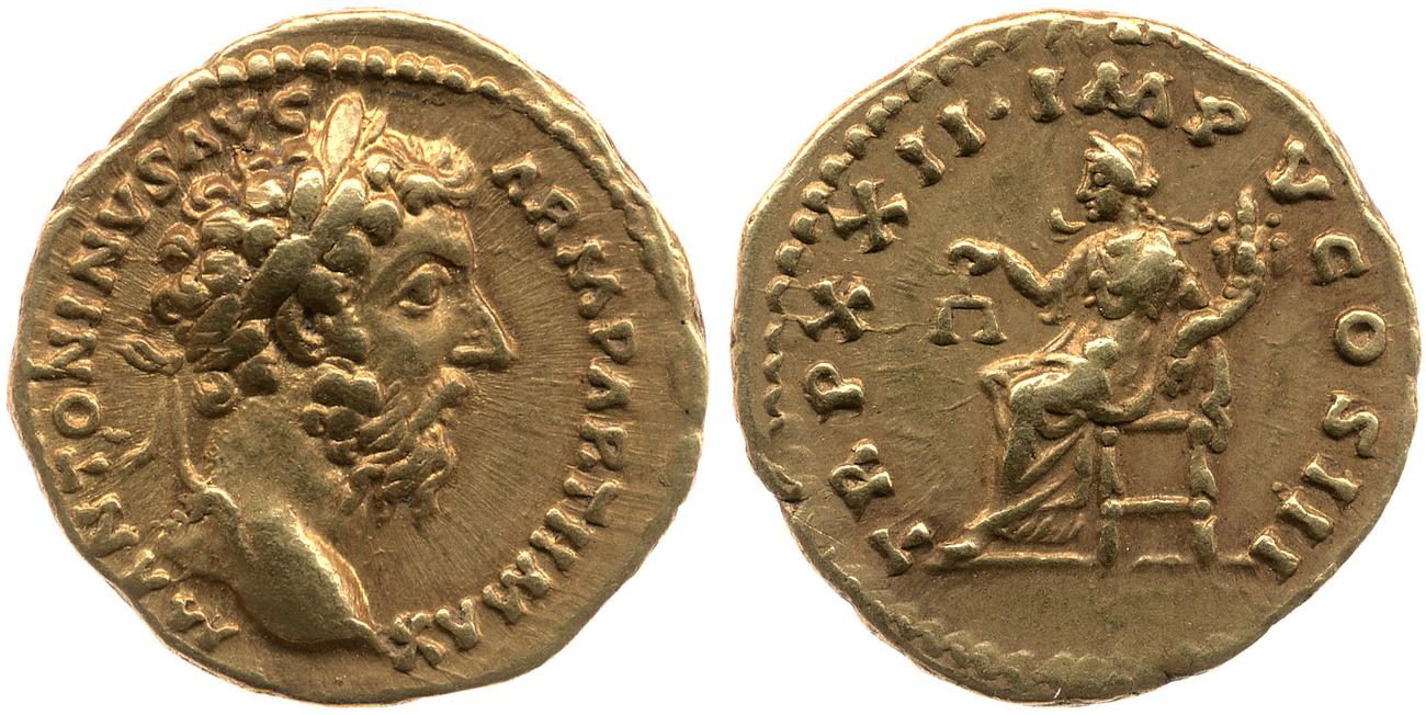 аверс RIC III Marcus Aurelius 189