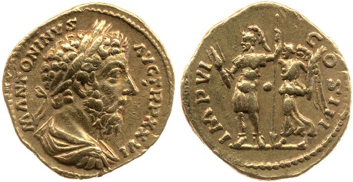 RIC III Marcus Aurelius 264, реверс, bm