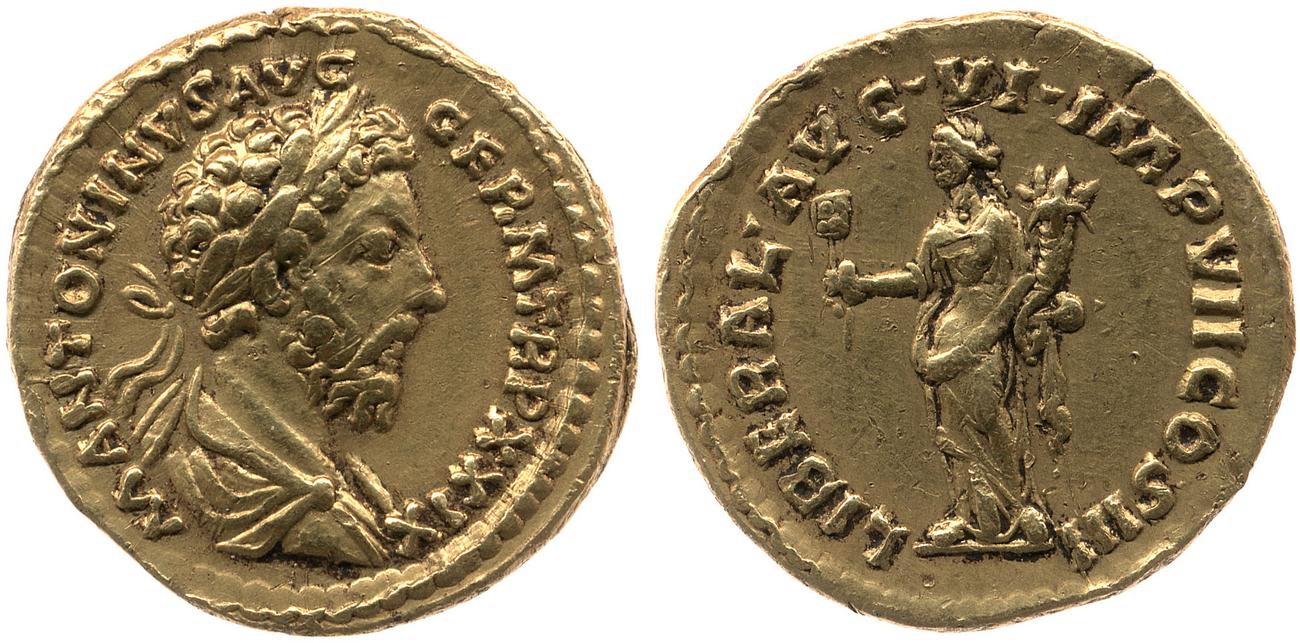 аверс RIC III Marcus Aurelius 318