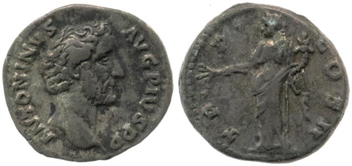 RIC III Antoninus Pius 42, реверс, bm